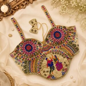 Navratri Corset Blouse Beige color