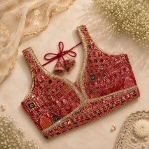 Beautiful rajwada style blouse rani pink color