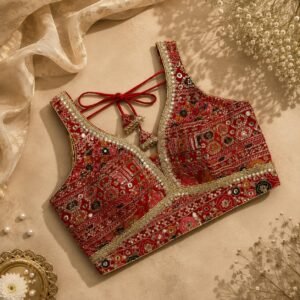 Beautiful rajwada style blouse red color
